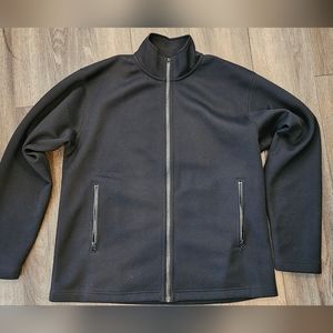 Wings + Horns Structured Full Zip Black L